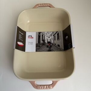 Staub Light Pink Glossy Ceramic Gratin Dish